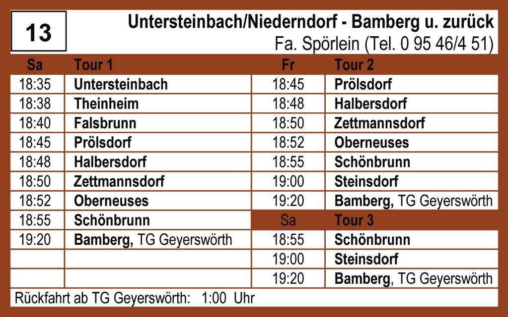 Sandkerwa Express Gemeinsam mit mehreren Busunternehmen organisiert der Landkreis Bamberg auch in diesem Jahr wieder einen Busverkehr zur Sandkerwa. Am Freitag, 23.08.