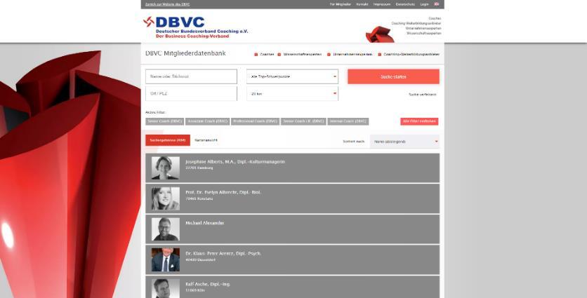 NEU: DBVC Mitgliederdatenbank Die DBVC Homepage hat seit März 2020 eine neue Mitgliederdatenbank. Jedes DBVC Mitglied hat hier ein eigenes Profil.