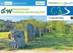 Apostel-Weg auf die Nominierungsliste für die Wahl zu Deutschlands schönster Wanderweg 2021 in der Kategorie Tagesrouten.
