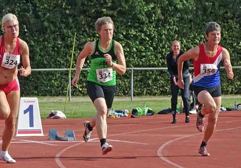 Leichtathletik Hartmann beim 400m-Lauf Ingeborg (rechts) beim Start 100m Reinhard beim Speerwurf Die weiteren Ergebnisse aus den