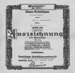In einem Bericht der Oldenburgischen Staatszeitung über die Tagung des Schützenkreises Delmenhorst im Jahre 1938 wurden erstmals die neuen Richtlinien für das Schützenwesen bekanntgegeben.