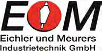 E&M Eichler und Meurers Industrietechnik GmbH Berbisdorfer Str. 113 09123 Chemnitz Ansprechpartner: Ralph Meurers +49 37209 69292 info@em-industrie.