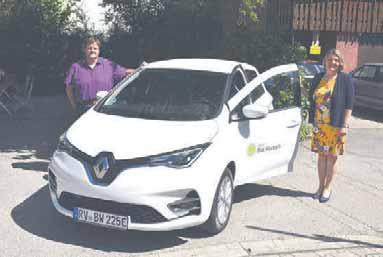 Aktuelles aus Bad Wurzach Neues Elektrofahrzeug für Dienstfahrten bei der Stadt Bereits seit vier Jahren setzt die Stadt im eigenen Fuhrpark mit auf Elektrotechnik.