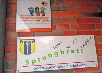 20 Gemeinde Lürschau / Gemeinde Schuby Neues aus dem Kindergarten Sprungbrett Wir sind weiterhin Bewegungskindergarten!