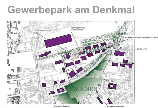 MuseumsPark Grimberg Zur städtebaulichen Entwicklung des alten Zechengeländes Grimberg 1/2 wurden Mitte 2016 vom StA 61 drei themenorientierte Entwürfe angefertigt.