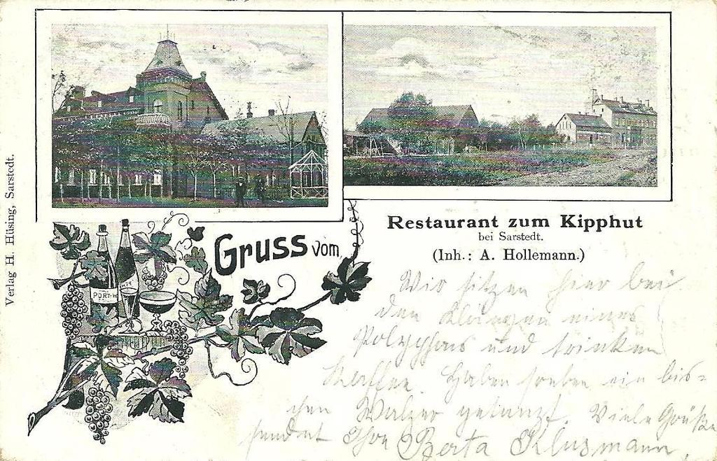 Besitzers, Franz Gundelach, als Pächter genannt. Auch in der Stadt Sarstedt war die Familie als Gastwirtsunternehmen bekannt.