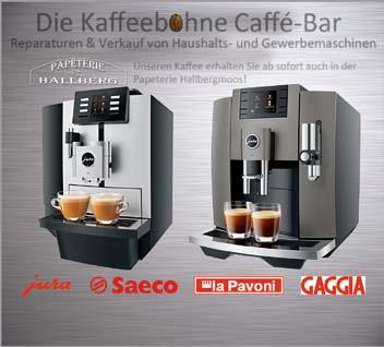 Die Kaffeebohne Caffé-Bar Reparaturen & Verkauf von Haushalts- und Gewerbemaschinen Unseren Kaffee erhalten Sie ab sofort auch in der Papeterie Hallbergmoos!
