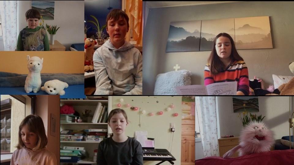 TERMINE FÜR KINDER / JUGENDLICHE Die Kinderchöre können immer noch nicht wieder live proben, haben aber trotzdem gemeinsam gesungen und eine Video-Chor-Collage gemacht.