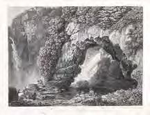 [bg] (152) WILHELM FRIEDRICH GMELIN Badenweiler 1760 1820 Rom 143 La Grotta di Nettuno a Tivoli. Kupferstich aus einer Folge von 6 Ansichten von Tivoli 1809. 300, Thieme-Becker XIV, S. 273.