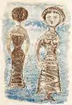 Die stilisierten Frauengestalten spiegeln Campiglis Interesse an etruskischer Kunst wider. [ms] (15) KARL CASPAR Friedrichshafen 1879 1956 Brannenburg/Inn 373 Mutter und Kind III.