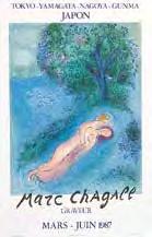 Ränder gering unfrisch und mit winzigen Nadelspuren in den Ecken. [ms] (156) 384 Marc Chagall Graveur (Le Leçon de Philétas). Ausstellungsplakat Tokyo-Yamagata-Nagoya-Gunma 1987.