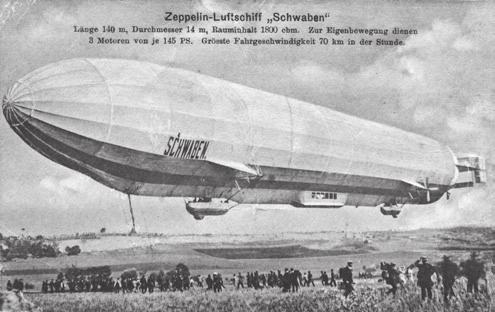 Zeppelins Besuch in Hamburg war von Erfolg gekrönt.