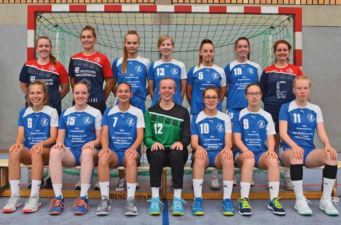 Roßmeißl, Vanessa Jurowiec, Maja Haak, Lena Faißt Weibliche B Stehend von links: Trainerin Lena Ugele, Trainerin