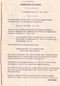 April 1962 um 15:45 Uhr fanden tschechoslowakische Grenzsoldaten im Gebiet Großer Winterberg zwischen Kilometerstein 9 und 10, etwa 200 Meter südlich des Grenzsteines 10, die sterblichen Überreste