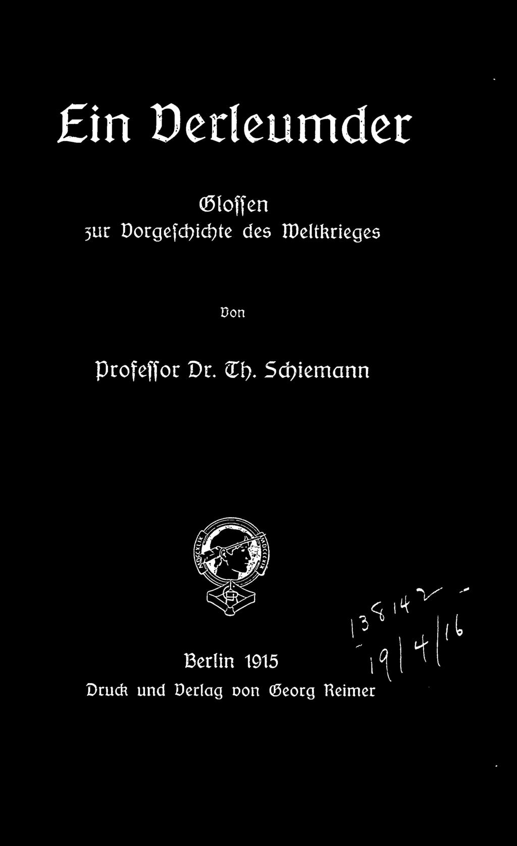 5d)iemann Berlin 1915 \