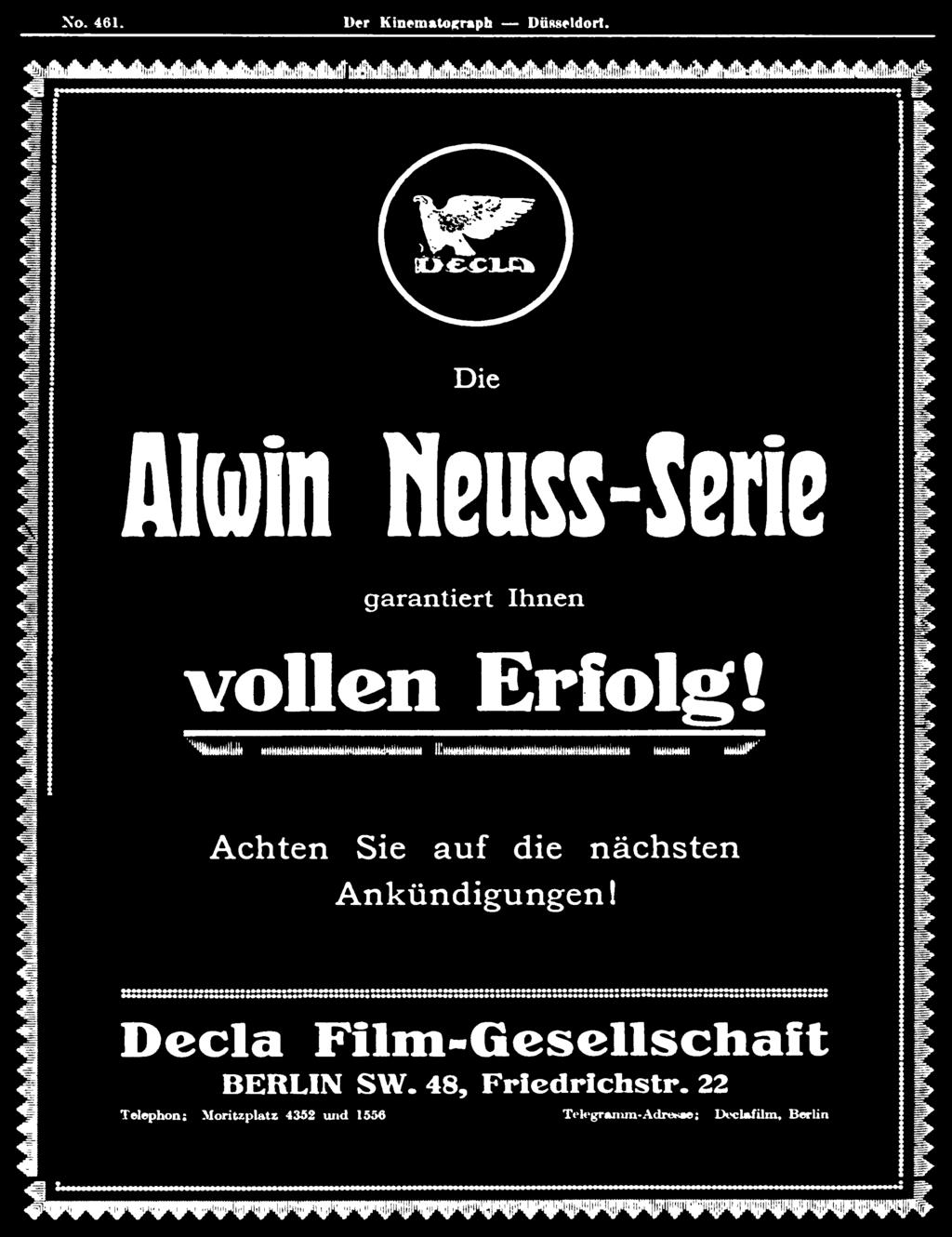 Decla Film-Gesellschaft BERLIN SW.