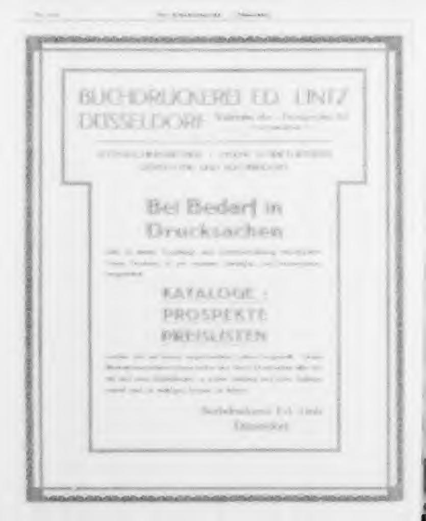 No. 459. Der hmematograph Dünseldort. BUCHDRÜCKEREI ED.