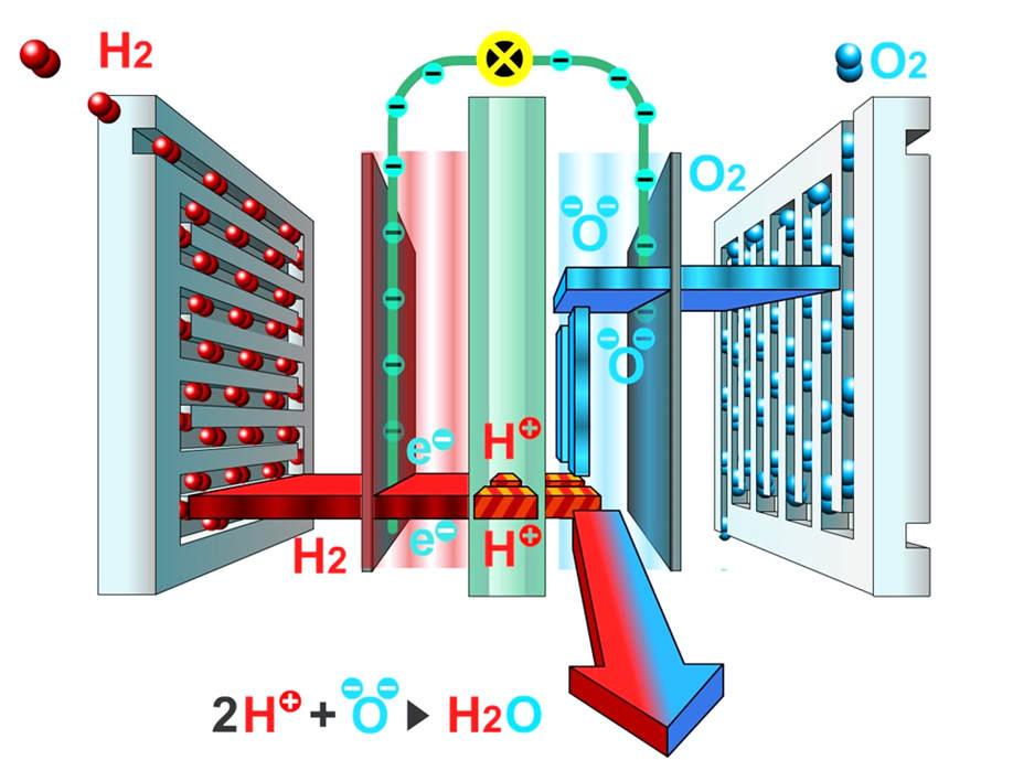 26021PEM Wasserstoff Brennstoffzelle Versuchsgerät Wasser Elektrolyseur Protone 