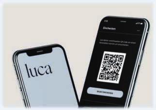 Dieser Code wird mit der luca App auf Ihrem Handy gespeichert.