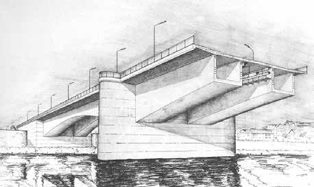 Cengiz Dicleli: Gerd Lohmer (1909 1981) Der Brückenarchitekt der Nachkriegszeit Die Neue Moselbrücke Koblenz Europabrücke (1954, mit Finsterwalder und Knittel [18]) q dreifeldrige