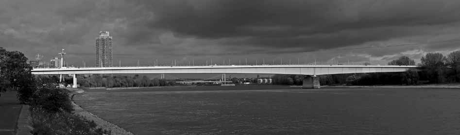 Spannweite: 208 m Mit der Rheinbrücke Bendorf (Bild 15) wird mit einer maximalen Öffnung von 208 m im Freivorbau ein Weltrekord für eine Balkenbrücke eingestellt.