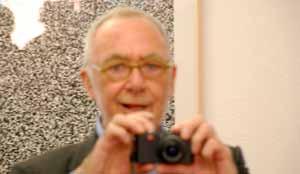 Gerhard Richter im Gespräch mit seinem Studienfreund Helmut Heinze, der auch die Ausstellungslaudatio zur Freude des Künstlers übernahm.