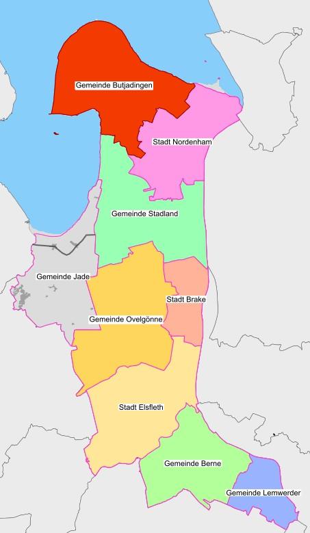 Das Kreisgebiet Die Städte und Gemeinden (GIS-LK; 01.