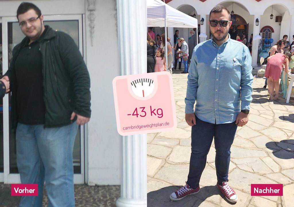 Ioannis Zisis: Körper und Seele konnten nicht mehr Alter: 28 Vorher: 138 kg Größe: 1,73 m Nachher: 95 kg Die Klassiker: Viel Stress, wenig Bewegung, schlechte Ernährung die 138 Kilo sammelten sich