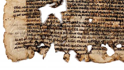 186, 187 und 188 datiert, die in der Kairoer Geniza als Palimpseste überliefert sind und Fragmente der Übersetzung