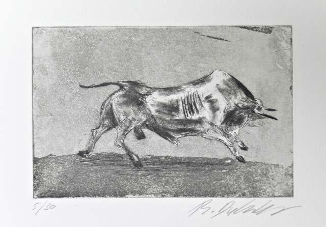 Position 67 (24/14b) Künstler: Thomas Duttenhoefer 1950 Titel: Stier 2 seitlich weiss Herstellung: 90er