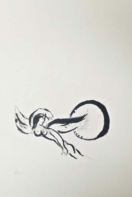 Position 72 (24/11) Künstler: Marc Chagall (1887-1985) Titel: Kleiner Engel Herstellung: 1957 Material: Farblithografie Grösse: 39,5 x 28 cm Einfassung: ohne Auflage: 90 hier hc (künstlerdruck hors