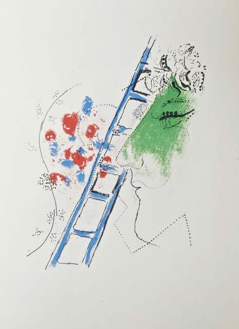 99-100 von 1957) Position 73 (24/8) Künstler: Marc Chagall (1887-1985) Titel: La Fenetre, Das Fenster Herstellung: 1957 Material: Farblithografie Grösse: 39,5 x 28 cm Einfassung: ohne Auflage: