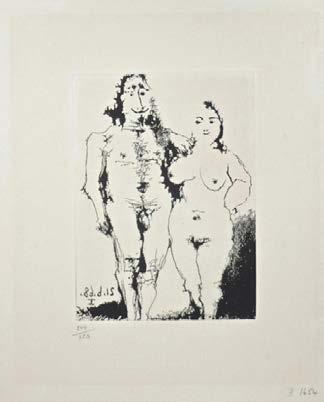 - Euro Position 82 (24/5e) Künstler: Pablo Picasso (1881-1973) Titel: La Célestine Herstellung: 1968 Material: Radierung auf Bütten mit Wasserzeichen Grösse: Blatt 21 x 16,6