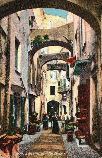 Postkartenmotive von San Remo Teil G: Abb. 10. Menapace, Domodossola (o. J.): San Remo Via Palma.