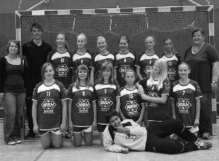 Handball Hosen vom Schornsteinfeger Die weibliche C-Jugend bedankt sich bei ihren beiden Sponsoren, die für das neue Outfit der Mannschaft gesorgt haben: die
