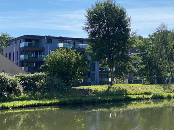 Bild 1: Am Ufer der Werre in Herford ist 2021 eine moderne