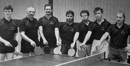 Mannschaft von 1991: v.l.: Ralf Luthe, Dieter Euker, Dirk Vagts, Bernd Veit, Bernd Nebel, Gerhard Herbener. Im Sog der 1.