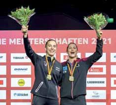 Abteilung Tischtennis Laura Tiefenbrunner wird zusammen mit Sabine Winter Deutsche Meisterin im Doppel 2021.