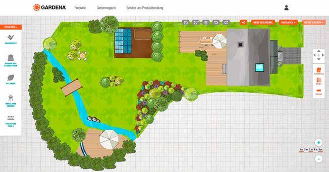 Online-Gartenplaner Sie haben vor, Ihren Garten umzugestalten oder komplett neu zu planen? Mit dem My-Garden-Gartenplaner von Gardena können Sie Ihren Garten vorab virtuell gestalten.