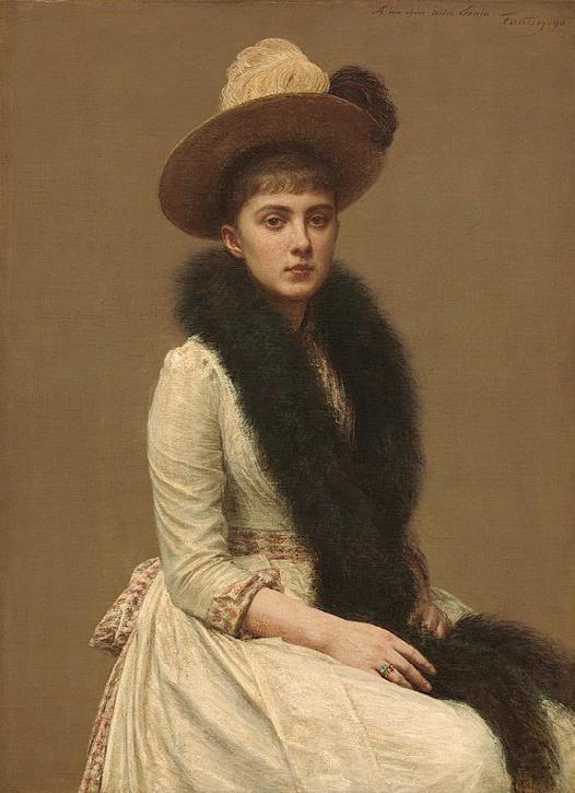 Abb. 1, Henri Fantin-Latour: Portrait de Sonia, 1890, Öl auf Leinwand, 109 x 81 cm. Matthias Planitzer Der angepasste Blick.