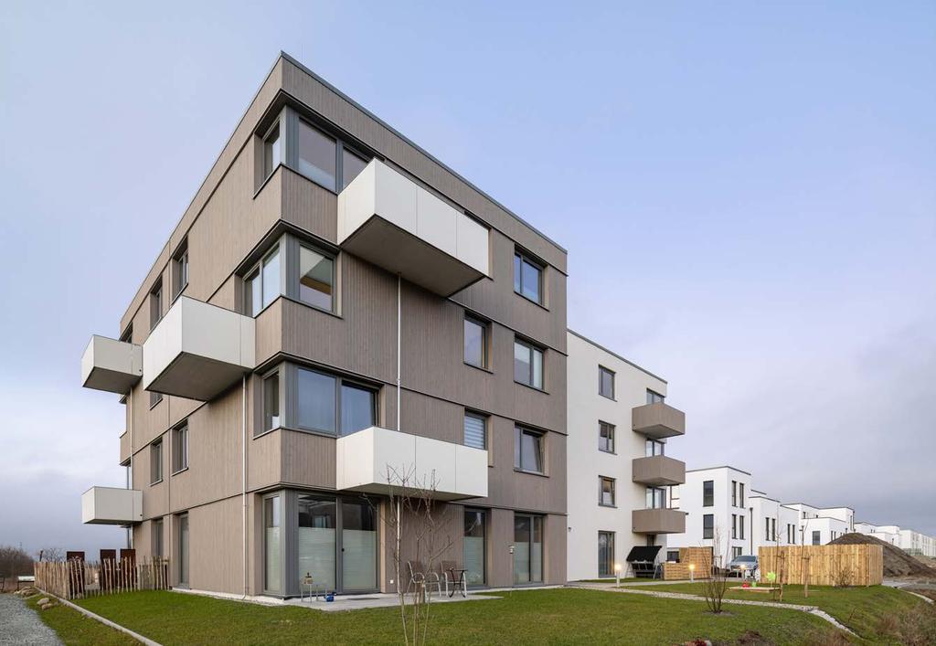 Ansprechende Architektur zu kostengünstigen Konditionen: Das Wohnprojekt Nordkante als Holz-Beton-Hybrid mit BRESPA -Decken Eigentumswohnungen in Holz-Beton-Hybridbauweise