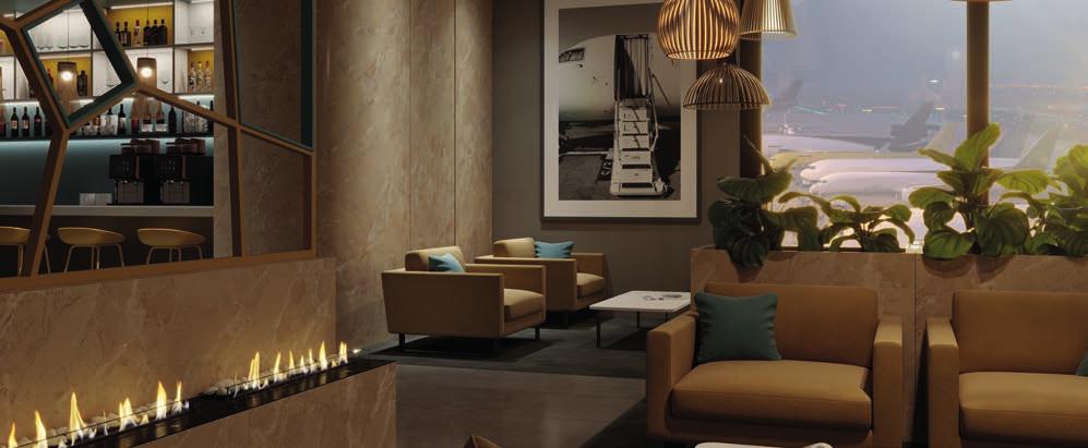 Ob eleganter Wohnbereich oder repräsentative Hotellobby: Die Automatikbrenner LINE+ können sowohl in Möbelstücke als auch in feste Bauteile wie Podeste, Wände oder Mauernischen integriert werden.