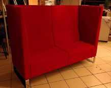 2-Sitzer Hersteller: Klöber rot bezogen, hohe