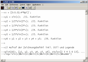 1 Einführung Seite 2 Arbeiten mit Scilab und Scicos 1 Einführung Scilab ist ein Rechenprogramm. Ähnlich einem wissenschaftlichen Taschenrechner können Zahlen eingegeben und Formeln, Funktionen etc.