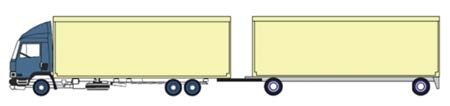 Lastkraftwagen mit einem Anhänger bis zu einer Gesamtlänge von 24,00 Metern Die zulässige Gesamtmasse der Lang-Lkw darf, wie