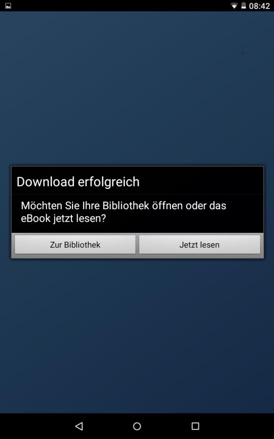 Nach Eingabe Ihrer Adobe ID wird das Medium in den Bluefire Reader heruntergeladen.