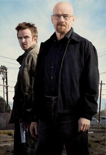 BREAKING BAD CHEMIE IM TV Abb. 2 Walter H. White (Bryan Cranston, vorn) und Jesse Pinkman (Aaron Paul). Ein ebenso widersprüchliches wie erfolgreiches Duo ( 2008 Sony Pictures Television Inc.