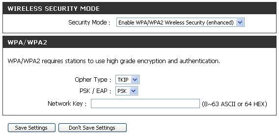 Teil 4 - Sicherheit WPA/WPA2 (RADIUS) konfigurieren Es wird empfohlen, die Verschlüsselung auf Ihrem drahtlosen Router zu aktivieren, bevor Sie das auf Ihren drahtlosen Netzadaptern tun.