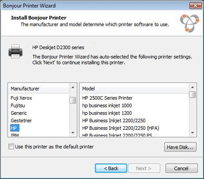 Windows auf dem Mac benutzen Wenn das entsprechende Druckermodell nicht in der Liste aufgeführt ist, haben Sie folgende Möglichkeiten: Installieren Sie die Druckertreiber unter Windows.