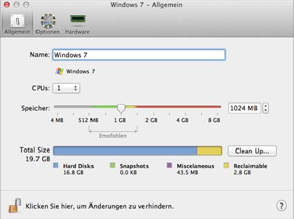 Windows auf dem Mac benutzen Den Windows zugewiesenen Arbeitsspeicher festlegen Parallels Desktop weist normalerweise einen bestimmten Teil des im Mac verfügbaren Arbeitsspeichers Windows und den